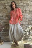 Sabo Boucle Flower Blouse Sherbet Coral